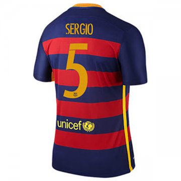 Achat Maillot Barcelone Sergio Domicile 2015 2016