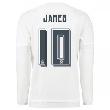 Acheter Maillot Real Madrid Manche Longue James Domicile 2015 2016