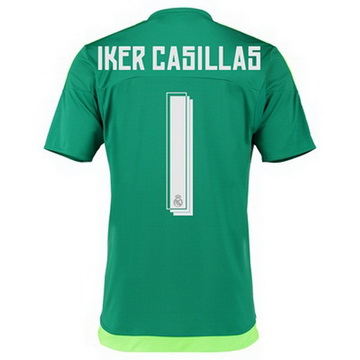 Achetez le Maillot Real Madrid Gardien Iker Casillas Exterieur 2015 2016