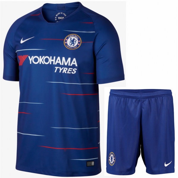 2018 2019 Ensemble Foot Chelsea Enfant Junior Maillot Short Domicile