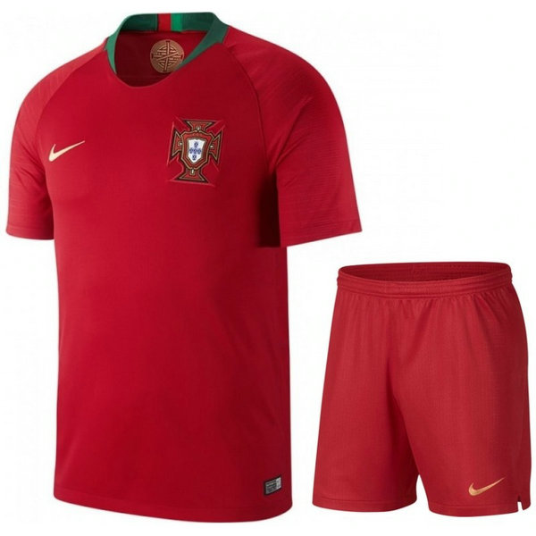 2018 2019 Ensemble Foot Enfant Portugal Maillot Short Coupe Du Monde Domicile