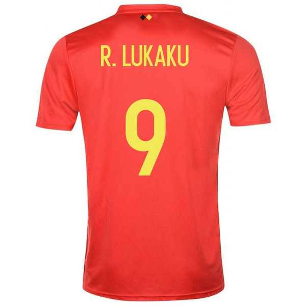 2018 2019 Homme Maillot Belgique LUKAKU Coupe du Monde Domicile