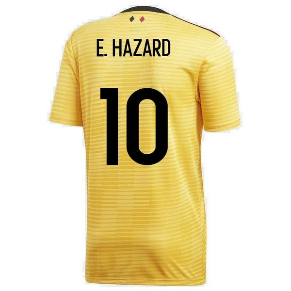 2018 2019 Homme Maillot Equipe de Belgique HAZARD Coupe du Monde Extérieur