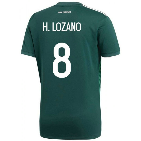 2018 2019 Homme Maillot Mexique LOZANO Coupe du Monde Domicile