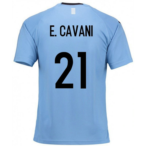 2018 2019 Homme Maillot Uruguay CAVANI Coupe du Monde Domicile