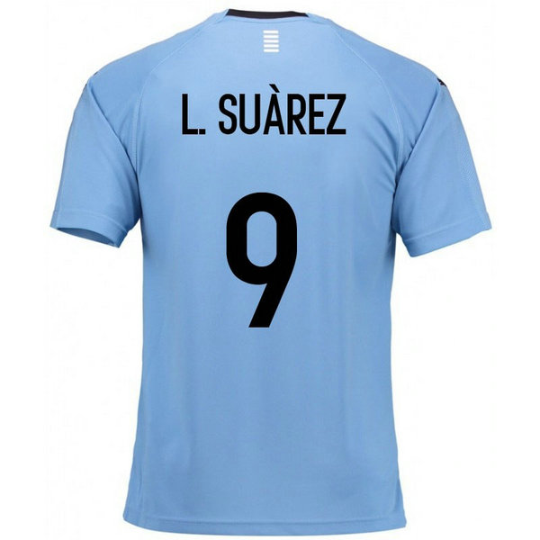 2018 2019 Homme Maillot Uruguay SUAREZ Coupe du Monde Domicile