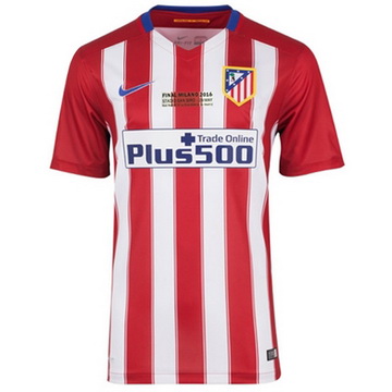 Maillot Atletico De Madrid Domicile Champion 2016 Pas Cher en Promo