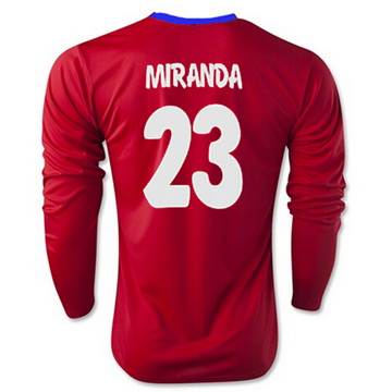 Maillot Atletico De Madrid Ml Miranda Domicile 2015 2016 Collection Rabais En Ligne