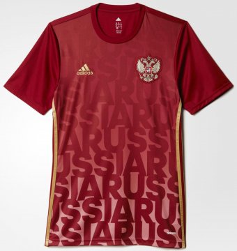 Maillot Avant-Match Russie Rouge 2016 2017 Pas Cher Prix Discount