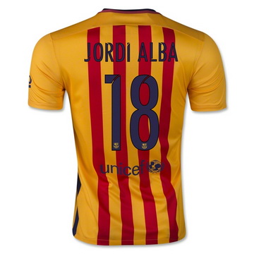 Maillot Barcelone Jordi Alba Exterieur 2015 2016 Prix Moins Cher