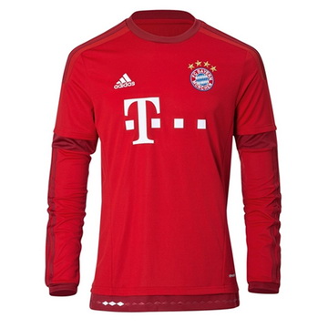 Maillot Bayern Munich Manche Longue Domicile 2015 2016 Pas Chers à Bas Prix