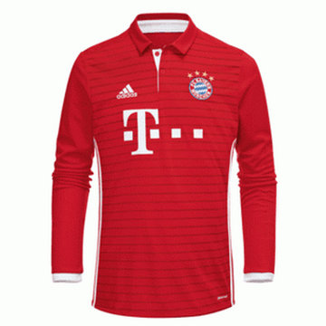 Maillot Bayern Munich Manche Longue Domicile 2016 2017 Rabais en ligne