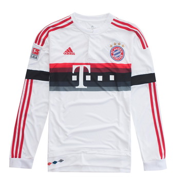 Maillot Bayern Munich Manche Longue Exterieur 2015 2016 Réduction Prix