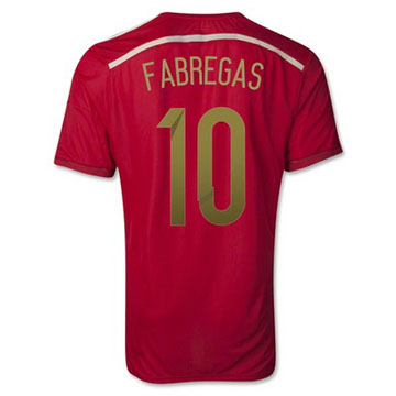 Maillot Espagne Fabregas Domicile 2014 2015 Livraison Gratuite