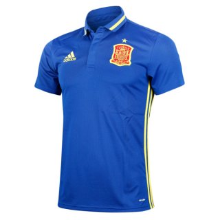 Maillot Espagne Polo Bleu 2016 2017 Collection Pas Cher