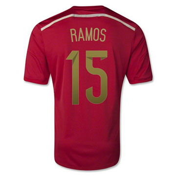 Maillot Espagne Ramos Domicile 2014 2015 Soldes Provence