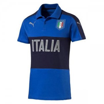 Maillot Italie Polo Bleu 2016 2017 Soldes France