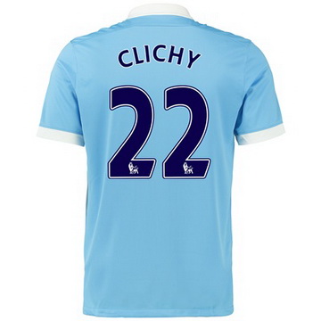 Maillot Manchester City Clichy Domicile 2015 2016 Pas Chers à Bas Prix