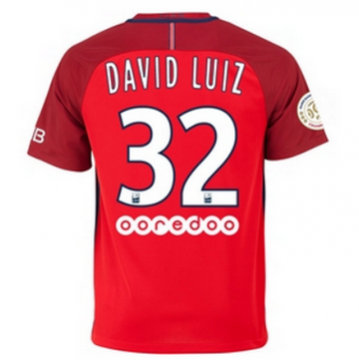 Maillot Psg David Luiz Exterieur 2016 2017 Réduction Prix