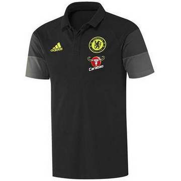 Nouvelle Maillot Chelsea Polo Noir 2016 2017