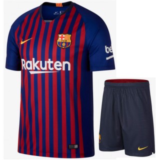 2018 2019 Ensemble Foot Barcelone Enfant Junior Maillot Short Domicile