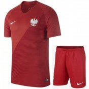 2018 2019 Ensemble Foot Enfant Pologne Maillot Short Coupe Du Monde Extérieur