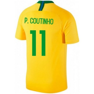 2018 2019 Homme Maillot Bresil COUTINHO Domicile Coupe du Monde