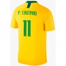 2018 2019 Homme Maillot Bresil COUTINHO Officiel Domicile Coupe du Monde