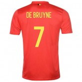 2018 2019 Homme Maillot Equipe de Belgique DE BRUYNE Coupe du Monde Domicile