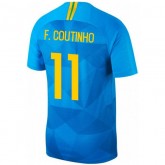 2018 2019 Homme Maillot Equipe de Bresil COUTINHO Extérieur Coupe du Monde