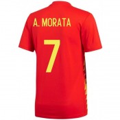 2018 2019 Homme Maillot de Foot Espagne MORATA Coupe du Monde Domicile