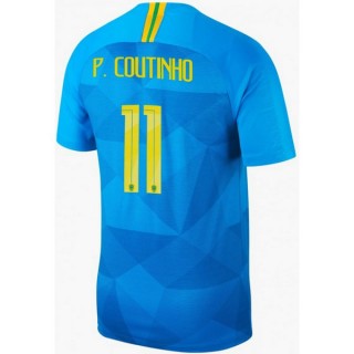 2018 2019 Maillot Bresil Enfant COUTINHO Officiel Extérieur Coupe du Monde 2018