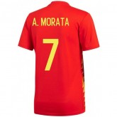 2018 2019 Maillot Espagne MORATA Enfant Coupe Du Monde Domicile