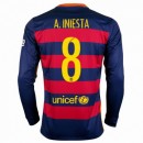 Maillot Barcelone Manche Longue A.Iniesta Domicile 2015 2016