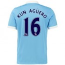 Maillot Manchester City Kun Aguero Domicile 2015 2016