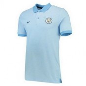 Maillot Polo Manchester City Bleu Cair 2016 2017