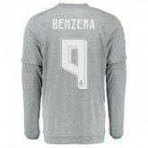 Maillot Real Madrid Manche Longue Benzema Exterieur 2015 2016